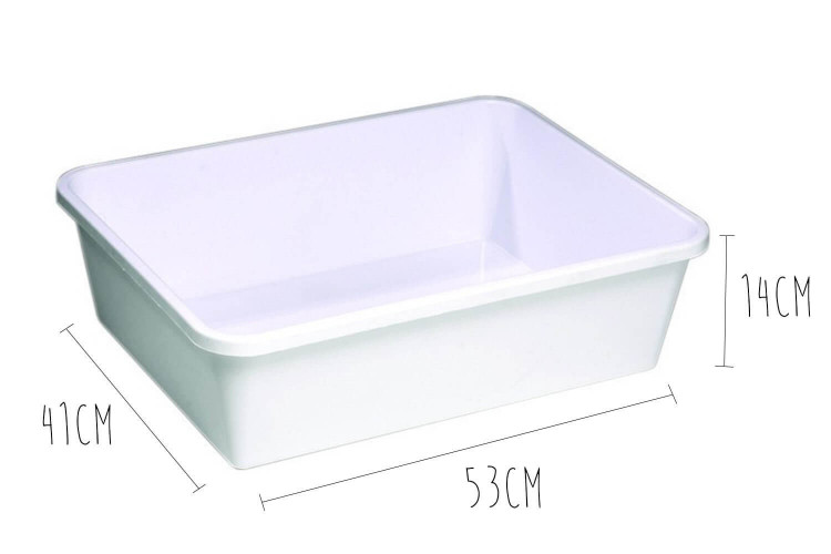 Bac à pâtons rectangulaire en polypropylène 53x41x14cm