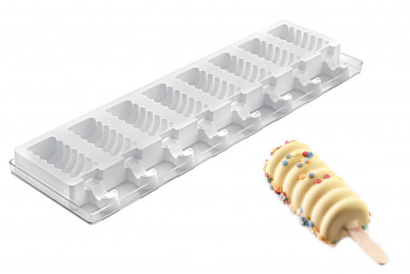Set de 2 moules à glace Silikomart Stecco Flex Mini en silicone - 16 mini tangos 67x32mm