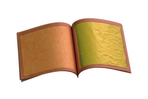 Carnet de 25 feuilles d'or pour décor pâtisserie 8x8cm