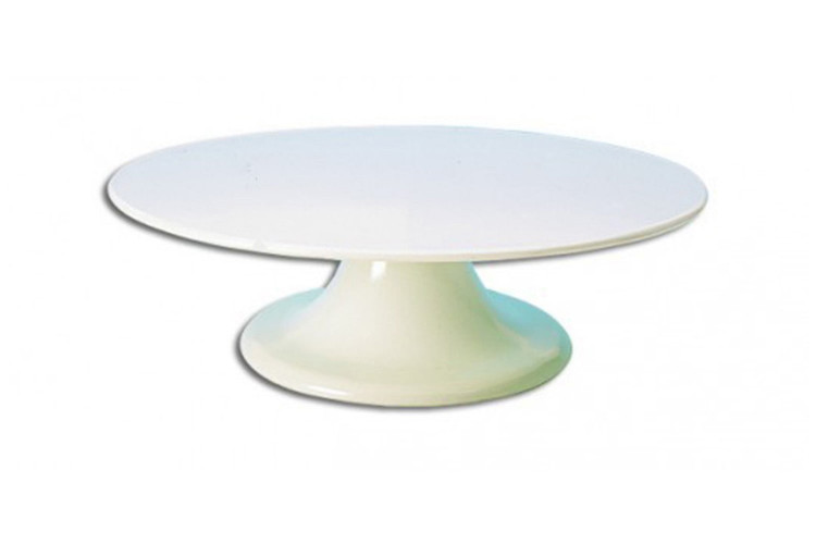 Présentoir à gâteaux en polymère blanc Ø32cm