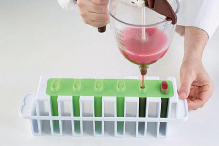 Kit moule à glace L'Italiano Silikomart - 2 moules silicone et 2 supports synthétiques