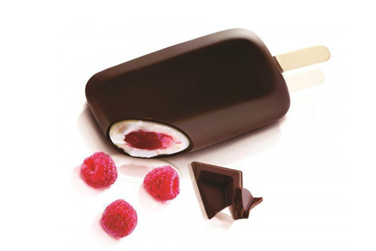 Kit moule à glace L'Italiano Silikomart - 2 moules silicone et 2 supports synthétiques