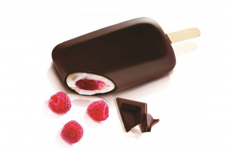Kit moule à glace L'Italiano Silikomart - 2 moules silicone et 2 supports synthétiques