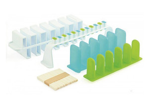 Kit moule à glace L'Italiano Silikomart - 2 moules silicone et 2 supports synthétiques 2