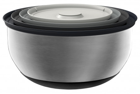 Lot de 4 bols empilables Joseph Joseph Nest Prep&Store 100 acier inox avec couvercles