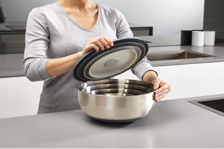 Lot de 4 bols empilables Joseph Joseph Nest Prep&Store 100 acier inox avec couvercles