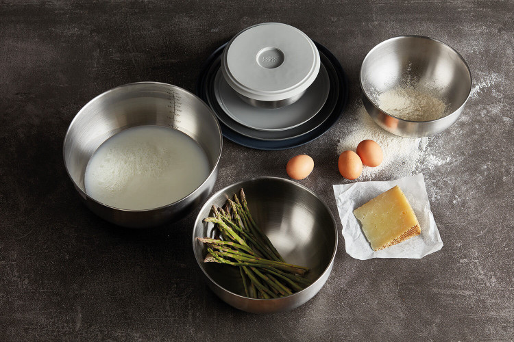 Lot de 4 bols empilables Joseph Joseph Nest Prep&Store 100 acier inox avec couvercles