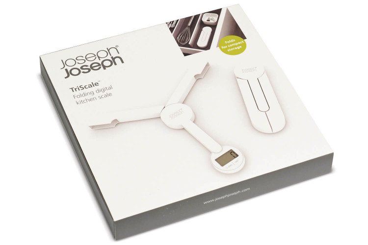 Balance de cuisine digitale Joseph Joseph TriScale pliable blanche