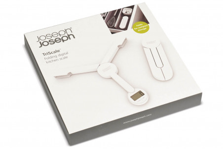 Balance de cuisine digitale Joseph Joseph TriScale pliable blanche