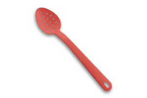 Cuillère de service professionnelle perforée rouge Exoglass® Matfer - 34cm et norme NF