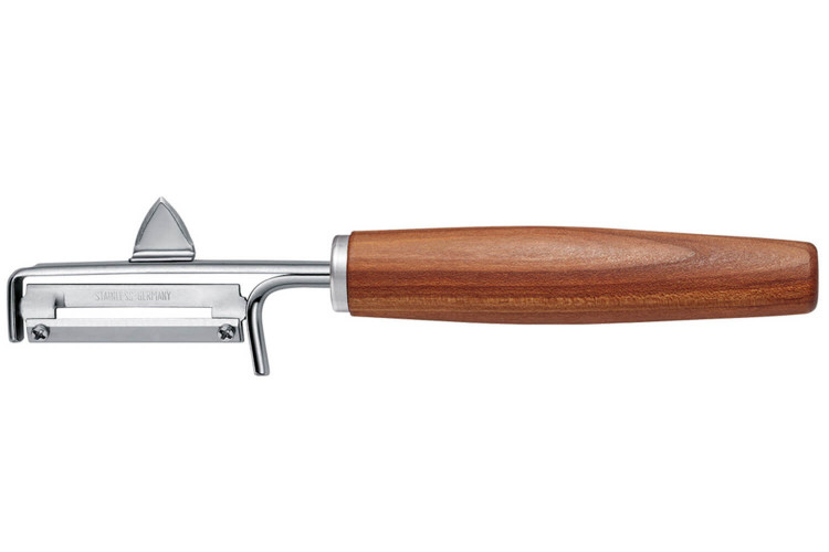 Éplucheur Triangle Sense lame inox pivotante manche prunier