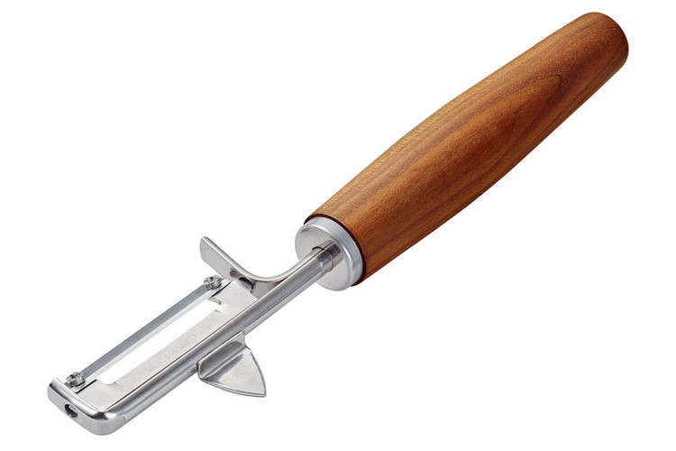 Éplucheur Triangle Sense lame inox pivotante manche prunier
