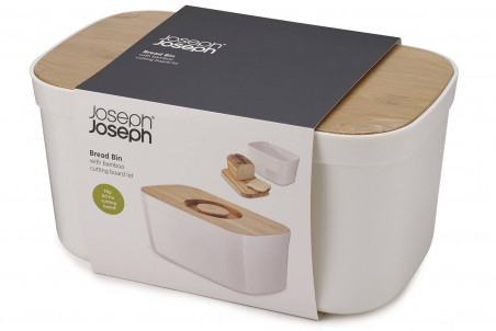 Boîte à pain Joseph Joseph Bread Bin et couvercle en bambou