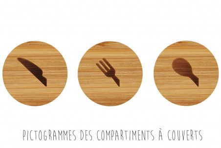 Range-couverts Joseph Joseph DrawerStore Bamboo antidérapant et compact