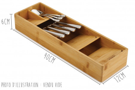 Range-couverts Joseph Joseph DrawerStore Bamboo antidérapant et compact