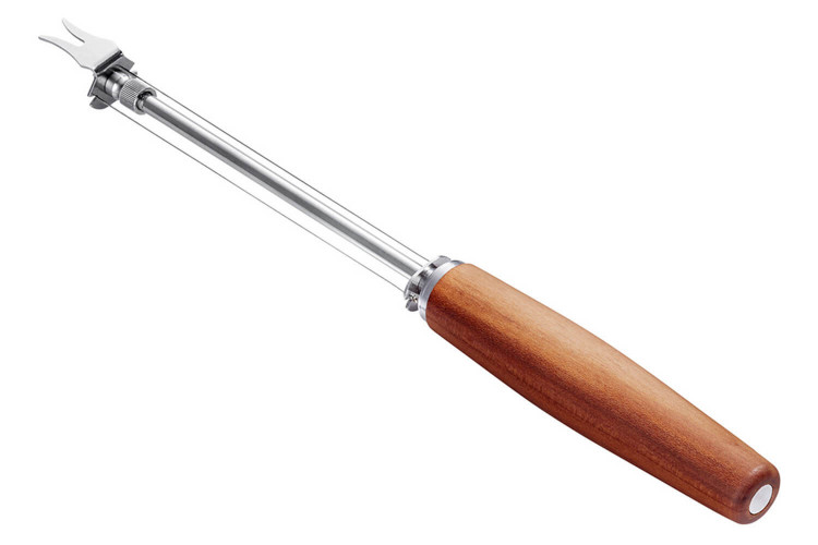 Couteau à fromage Triangle Sense acier inox et bois de prunier - 2 fils