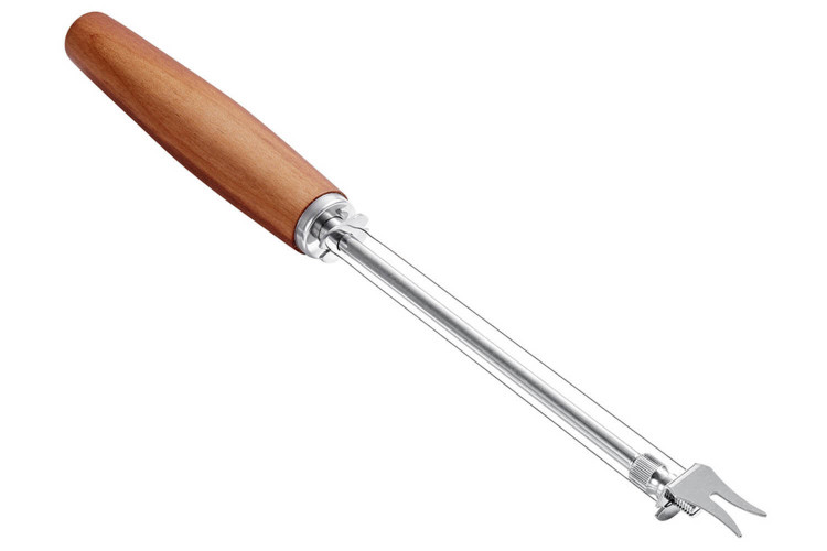 Couteau à fromage Triangle Sense acier inox et bois de prunier - 2 fils