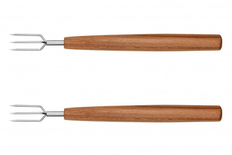 Set de 2 fourchettes à pomme de terre Triangle Sense inox 18/10 manche prunier