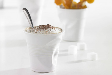 Tasse Revol Froissé Espresso en porcelaine blanche - 8cl