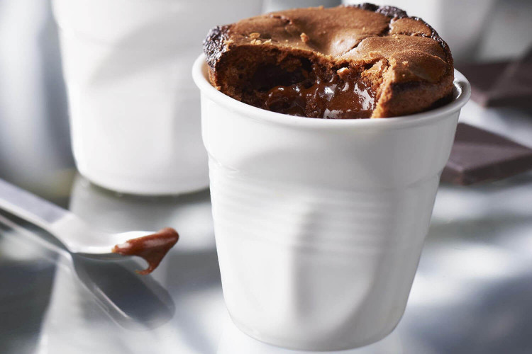 Tasse Revol Froissé Espresso en porcelaine blanche - 8cl