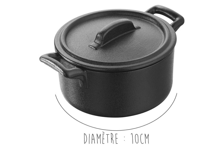 Cocotte ronde en porcelaine Revol Belle Cuisine avec couvercle - 20cl
