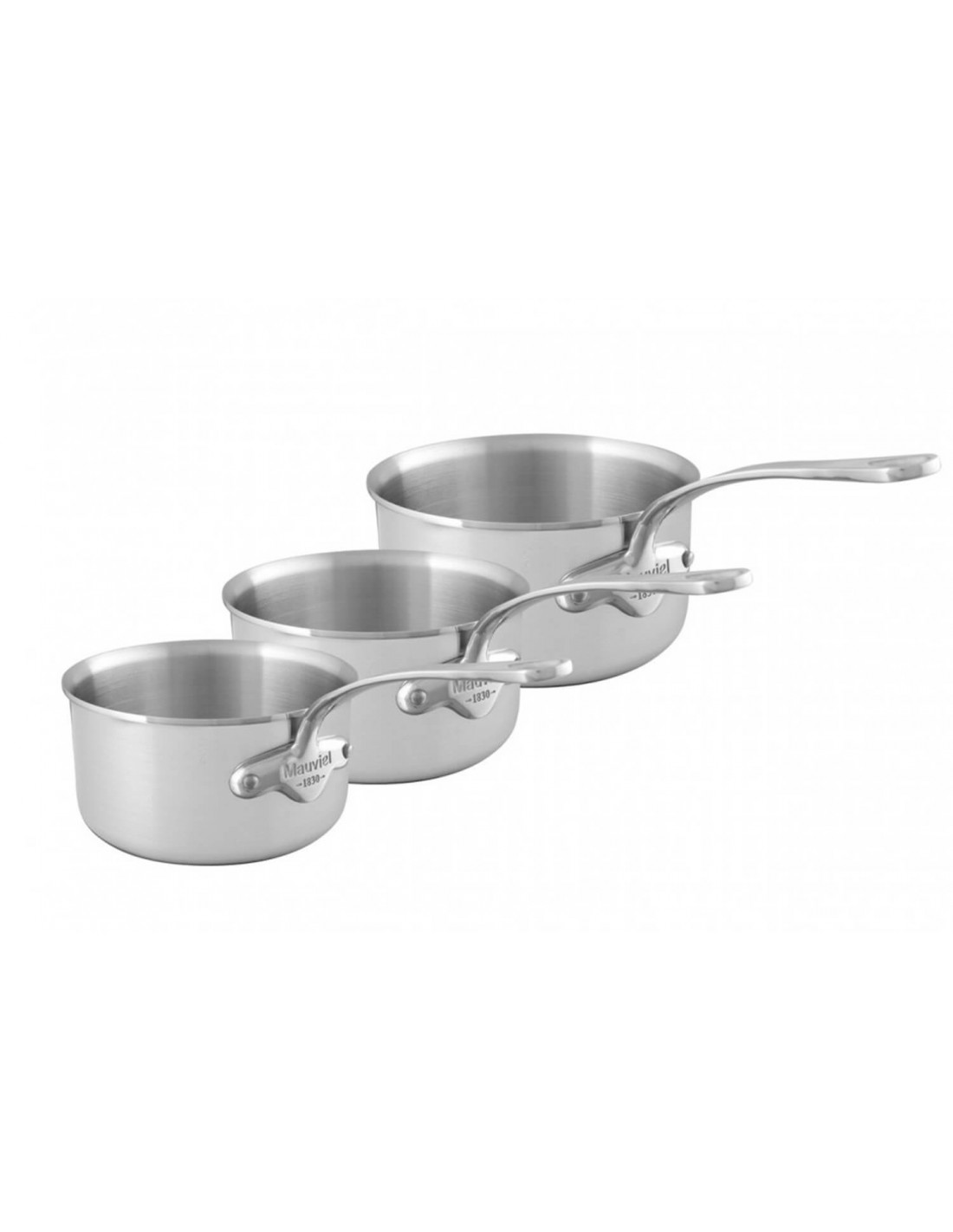 Lot De 3 Casseroles Sitram Arpège INOX 16+18+20cm - Poignées Amovibles, Induction | Made In France