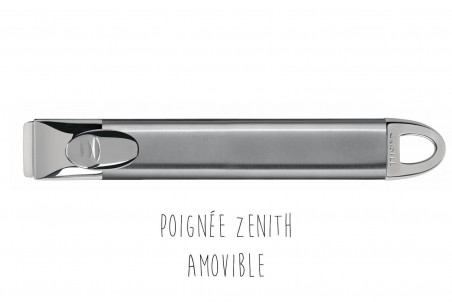 3 casseroles Cristel Casteline Amovible en inox + poignée Zenith - 16 à 20cm