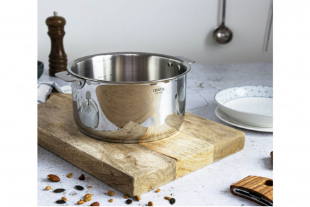 3 casseroles Cristel Casteline Amovible en inox + poignée Zenith - 16 à 20cm