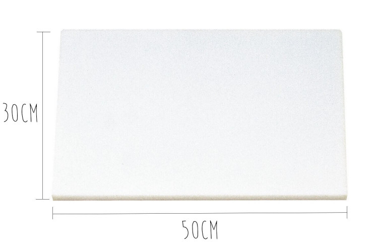 Planche à découper professionnelle polyéthylène blanc HD500 pieds antidérapants 50x30cm