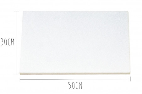 Planche à découper professionnelle polyéthylène blanc HD500 pieds antidérapants 50x30cm