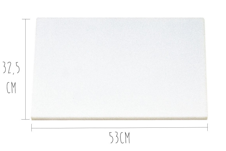 Planche à découper professionnelle polyéthylène blanc HD500 pieds antidérapants 52x32,5cm