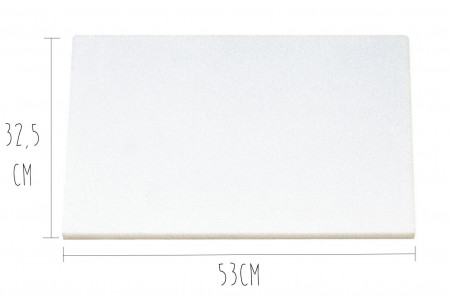 Planche à découper professionnelle polyéthylène blanc HD500 pieds antidérapants 52x32,5cm