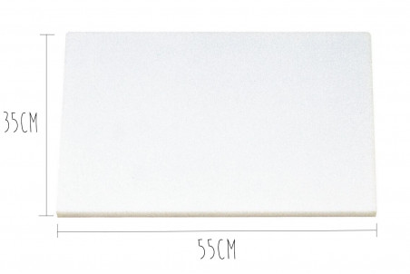 Planche à découper professionnelle polyéthylène blanc HD500 pieds antidérapants 55x35cm