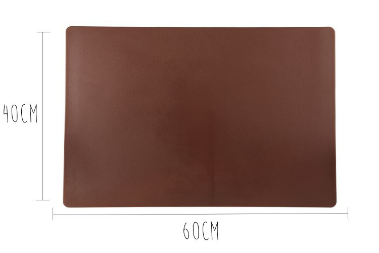 Planche à découper professionnelle polyéthylène marron HD500 pieds antidérapants 60x40cm