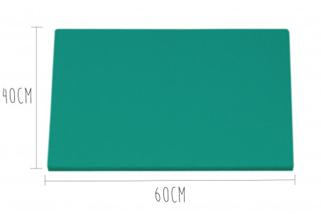 Planche à découper professionnelle polyéthylène verte HD500 pieds antidérapants 60x40cm