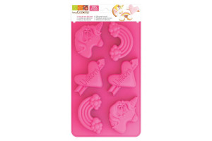 Moule à gâteau en silicone Scrapcooking antiadhérent - Licornes