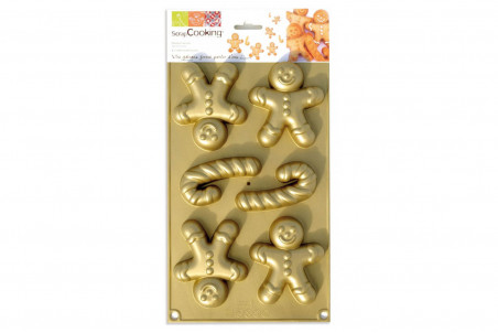Moule à gâteau en silicone Scrapcooking antiadhésif - Bonhommes d'épice