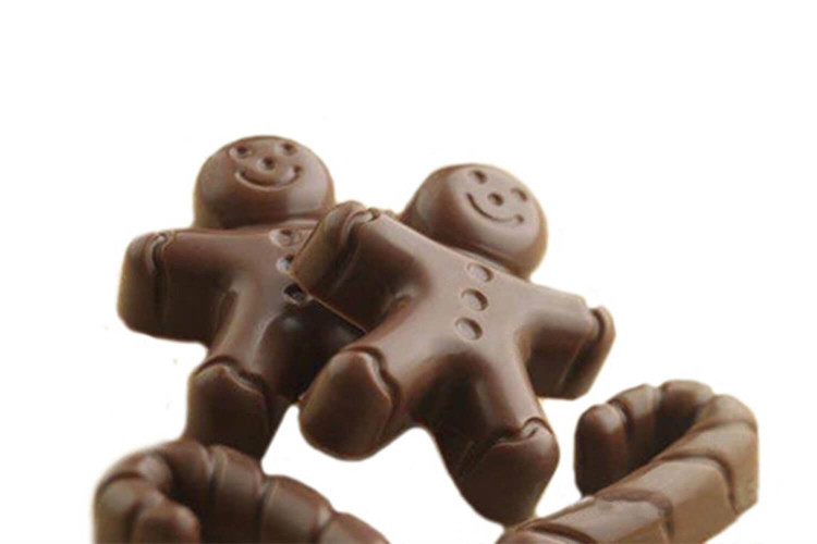 Moule à chocolat Scrapcooking en silicone - Bonhommes pain d'épices