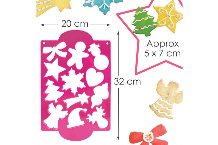 Plaque découpoir Scrapcooking en ABS - 12 formes de Noël