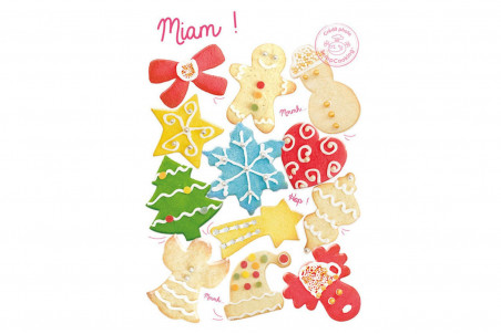 Plaque découpoir Scrapcooking en ABS - 12 formes de Noël