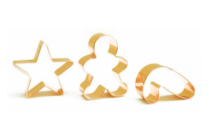 Lot de 3 découpoirs Scrapcooking dorés - thème de Noël 2