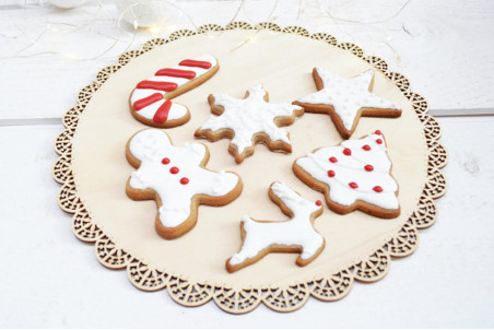 Lot de 3 découpoirs Scrapcooking dorés - thème de Noël