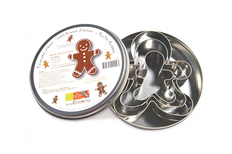 Lot de 3 emporte-pièces Scrapcooking acier inox - Petits bonhommes