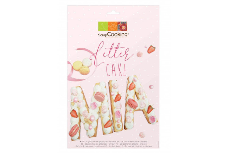 Kit letter cake Scrapcooking 26 gabarits lettres réutilisables