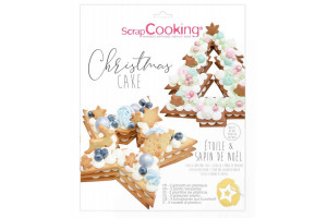 Kit pâtisserie Scrapcooking Christmas cake - 2 gabarits étoile et sapin