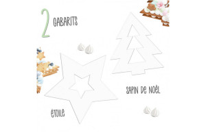 Kit pâtisserie Scrapcooking Christmas cake - 2 gabarits étoile et sapin 2