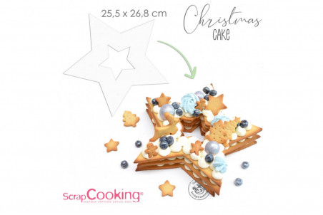Kit pâtisserie Scrapcooking Christmas cake - 2 gabarits étoile et sapin