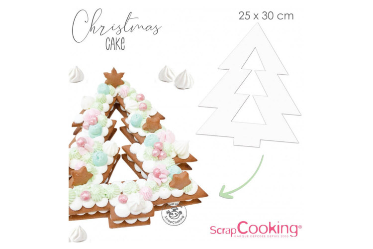 Kit pâtisserie Scrapcooking Christmas cake - 2 gabarits étoile et sapin