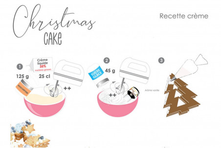 Kit pâtisserie Scrapcooking Christmas cake - 2 gabarits étoile et sapin