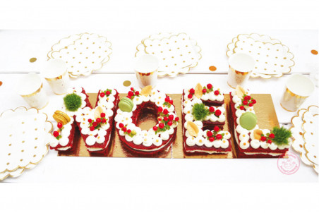 Kit letter cake Scrapcooking spécial Noël - 4 pièces réutilisables